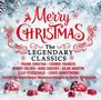 "Merry Christmas. The Legendary Classics. Enthält Re-Recordings/Neueinspielungen in bester Hörqualität." Schneelandschaft mit Kugeln.