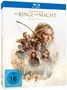 Text: "Der Herr der Ringe: Die Ringe der Macht, Staffel 1, FSK ab 16 freigegeben." Menschen und Fantasy-Szenen auf Verpackung., 4 Blu-ray Discs