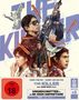 Text: "THE KILLER, ein John Woo Film, FSK ab 18, ungeschnitten & in 4K high definition!" Illustration mit bewaffneten Personen., Blu-ray Disc