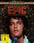 „4K ULTRA HD + BLU-RAY“, „Baz Luhrmann's EPIC“, „Elvis Presley in Concert“. Nahaufnahme von Elvis mit Mikrofon., 1 Ultra HD Blu-ray und 1 Blu-ray Disc