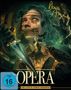 Texte: "FSK ab 16 freigegeben", "Opera", "Un film di Dario Argento". 

Eine dramatische Illustration: Frau mit zugenähten Augen, Raben, und Dolch.