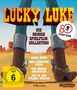 "Lucky Luke: Die große Spielfilm-Collection. Daisy Town, Sein größter Trick, Das große Abenteuer, Auf in den Wilden Westen." Cowboy-Stiefel und Wüstenlandschaft., 4 Blu-ray Discs