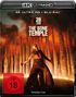 „28 Years Later: The Bone Temple,“ unheimliche Gestalt vor Flammen und hohen, dunklen Säulen. FSK ab 18., 1 Ultra HD Blu-ray und 1 Blu-ray Disc