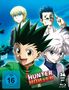 „FSK ab 16 freigegeben“, „Hunter x Hunter Epic X Edition“, „26 Disc Set“. Vier Anime-Charaktere vor blauen Himmel.