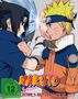 "Naruto Collector's Edition Part II", Illustration von zwei Figuren mit Kunai-Messern, ein blaues und ein rotes Energiefeld.