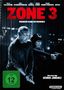 „ZONE 3“, „NIEMAND KANN ENTKOMMEN“. Zwei bewaffnete Personen in düsterem Ambiente, FSK 12., DVD