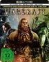 WARCRAFT, Limitierte Steelbook-Edition zum 10. Jubiläum. FSK ab 12. Drei Figuren in Rüstungen und Waffen, epische Fantasy-Szene., 1 Ultra HD Blu-ray und 2 Blu-ray Discs
