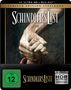 "Schindler's List", "FSK ab 12 freigegeben", eine Nahaufnahme von haltenden Händen, Hintergrund mit Zahlen und Text., 1 Ultra HD Blu-ray und 2 Blu-ray Discs
