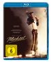 Texte: "Der Aufstieg einer Legende", "Vom Produzenten von Bohemian Rhapsody", "Jaafar Jackson, Michael". Illustration eines Sängers auf Bühne., Blu-ray Disc