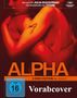 Texte: Julia Ducournau, Titane, Alpha, 2-Disc-Edition inkl. Booklet, FSK ab 16 freigegeben, Vorabcover.  
Zwei umarmende Personen in Rot., 1 Ultra HD Blu-ray und 1 Blu-ray Disc