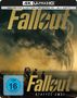 "Collector's Edition", "Fallout", "Staffel Zwei", "FSK ab 16 freigegeben." Menschen vor einem bedrohlichen Sturm.