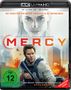 „MERCI“ in roter Schrift, darüber Gesichter von Chris Pratt und Rebecca Ferguson; Explosion und Hubschrauber im Hintergrund., 1 Ultra HD Blu-ray und 1 Blu-ray Disc