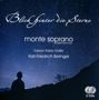 "Blick hinter die Sterne" von monte soprano Männerchor. Silhouette einer Person unter sternenklarem Nachthimmel., CD