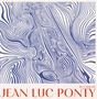 „JEAN LUC PONTY In Concert“ in roter Schrift. Blaue, geschwungene Linien bilden ein abstraktes Muster., LP