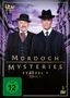 „Murdoch Mysteries, Staffel 9, Teil 1.“ Zwei Männer in Anzügen und Hüten vor einer historischen Straßenszene., 3 DVDs