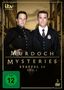 "MURDOCH MYSTERIES STAFFEL 10 TEIL 1" steht in goldener Schrift. Zwei Männer in Anzügen auf einer viktorianischen Straße., 2 DVDs