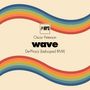 Texte: "Oscar Peterson", "wave", "De-Phazz (belooped RMX)"; oben und unten verlaufen bunte, gewellte Linien.