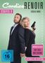 "Staffel 9", "Candice Renoir", "Cécile Bois", "Mörderjagd mit Chic und Charme", "Erstmals auf Deutsch". Ein Paar steht Rücken an Rücken, sie hält eine Pistole., 3 DVDs