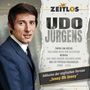 Illustration eines Mannes mit Text: „Zeitlos“, „Udo Jürgens“, Songtitel, und „Inklusive der englischen Version ‚Jenny Oh Jenny‘“., CD