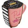 Tasse mit Motivdruck 'Pink ist meine POWER farbe', mit Banderole, Diverse