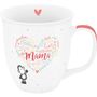 „Mama“ steht in der Mitte eines Herzens aus Worten. Ein Schaf ist unten links. Ein rotes Herz innen oben.