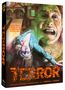 Texte: "Die 70er", "Terror", "John Nolan, Carolyn Courage, James Aubrey, Sarah Keller". Illustration mit schreiendem Gesicht und blutender Frau., Blu-ray Disc