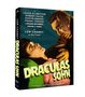 "Draculas Sohn" in großer gelber Schrift. Im Hintergrund ein Mann, der sich über eine Frau beugt., Blu-ray Disc