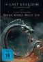 "The Last Kingdom: Die komplette Serie. Seven Kings Must Die." Drache umgeben von Funken und Rauch. FSK 16 Symbol.