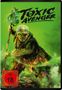 "The Toxic Avenger" in fetter, schwarzer Schrift oben. Darunter eine grüne, monströse Kreatur mit einem großen, leuchtenden Stab.