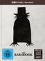 Text oben: "4K Ultra HD + Blu-ray". Unten: "Der Babadook". Schattensilhouette mit Hut und krallenartigen Händen.