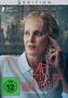 „Ein Portrait über Siri Hustvedt mit Paul Auster“. Frau mit kurzem blondem Haar und nachdenklichem Blick.