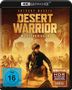 Text: "Anthony Mackie", "Desert Warrior", "Wüstenkrieger", "FSK 16", "4K Ultra HD", "HDR". Mann in Wüste mit Elefanten und Kriegern.