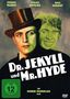 "Dr. Jekyll und Mr. Hyde" in großen Buchstaben, darunter grün "FSK ab 12". Zwei Gesichter, eins mit Zylinder, das andere grün., DVD