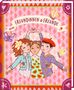 "Meine FREUNDINNEN & FREUNDE" steht auf einem Banner. Drei lachende Kinder umarmen sich, Schmetterlinge fliegen herum., Buch