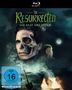 "The Resurrected: Die Saat des Bösen." Illustration einer teils skelettierten Person, Frau lächelnd, finstere Szene mit Feuer., Blu-ray Disc