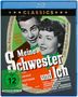 Blaues Blu-ray-Cover. Titel: "Meine Schwester und Ich". Schauspieler: Sonja Ziemann, Adrian Hoven. Schwarz-weiße Gesichter.