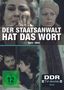 „DER STAATSANWALT HAT DAS WORT 09 1984-1985“ mit Bildern von Gesichtern und einem FSK 12-Logo. Unten rechts: „DDR TV-Archiv Krimi“.