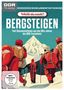 „Bergsteigen: Fünf Dokumentationen aus den 80er Jahren des DDR-Fernsehens“. Illustration von Bergsteigern im Schnee.