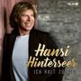 Text: "Hansi Hinterseer, Ich halt zu dir". Ein lächelnder Mann mit hellen Haaren vor einer gemusterten Wand., 2 CDs