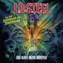 "L.B. STEEL", "und die Symphonie der Zerstörung", "Das Heavy Metal Hörspiel". Illustration eines Skelettmonsters., 2 LPs
