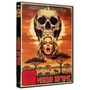 „SCHAUERHAFTE, ABsURDE WELT! MONDO INFAME“. Frau vor Totenkopf, rote Landschaft, Bäume und Tiere im Hintergrund., DVD