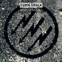 "Toxic Shock, Future is Calling." Schwarz-weißes Logo inmitten einer Menschenmenge in Kreisform angeordnet., LP