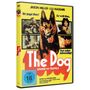 „The Dog“ in roter Schrift, gelber Hintergrund, Bilder eines Schäferhundes und Filmszenen, „FSK 16“ blaues Siegel., DVD