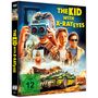 Text: "The Kid with X-Ray Eyes", "FSK ab 12 freigegeben". Illustration eines Jungen mit X-Ray-Brille, Skelett und futuristischem Auto., DVD
