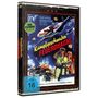 Texte: "Kampfschwadron FEUERDRACHE", "DVD Premiere!", "FSK ab 16". Illustration: Kampfflugzeuge, Soldaten, Explosionen., DVD