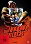 "Der Voodoo Fluch", FSK 18, Uncut. Illustration: Krallenhand hält Foto eines lächelnden Paares vor einem Haus., DVD