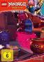 Logo der Serie "LEGO NINJAGO DRAGONS RISING Staffel 17.5", FSK 6. Eine animierte Szene mit LEGO-Figuren und magischen Töpfen.