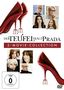 „Der Teufel trägt Prada“, 2-Movie-Collection. FSK 0. Bilder von stilvollen Personen, rote Stöckelschuhe mit Teufelsgabel., 2 DVDs