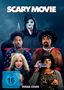 „SCARY MOVIE 6“, darunter „FSK ab 16 freigegeben“ und „VORAB-COVER“. Personen in Kinositzen, eine mit Kamera., DVD