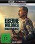 Text: "BRAD PITT", "EISERNE WILDNIS", "HEART OF THE BEAST", "FSK ab 12 freigegeben", "VORAB-COVER". Ein Mann mit Bart und ein Hund., 1 Ultra HD Blu-ray und 1 Blu-ray Disc